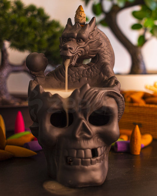 Mythical Dragon Skull Backflow Incense Burner