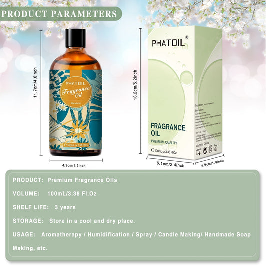 Phatoil 100ml Fragrance Oils With Droppers And Roll-On Bottles