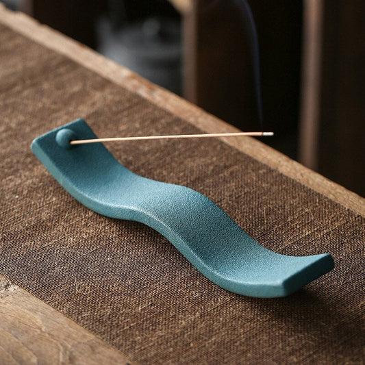 Ceramic Handicrafts Wave Incense Stick Holder