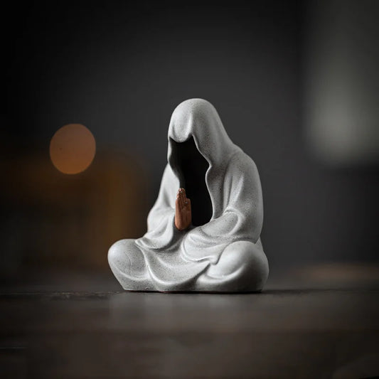 Mini Zen Buddha Statue | Ceramic Formless Monk Figurine